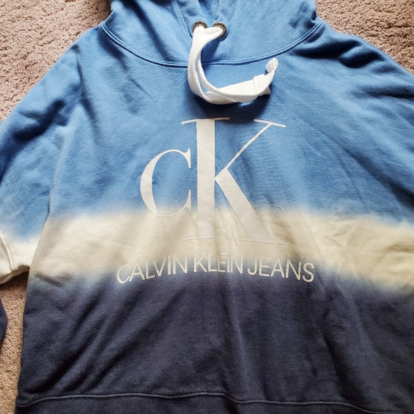 Calvin Klein Lightweight Cropped Hoodie size M EUC - Picture 2 of 4